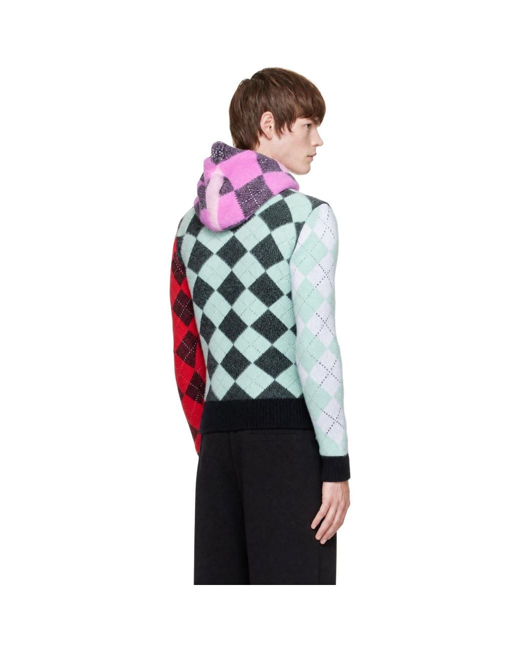 Chopova Lowena Red Farrago Zip-Up Hoodie for men