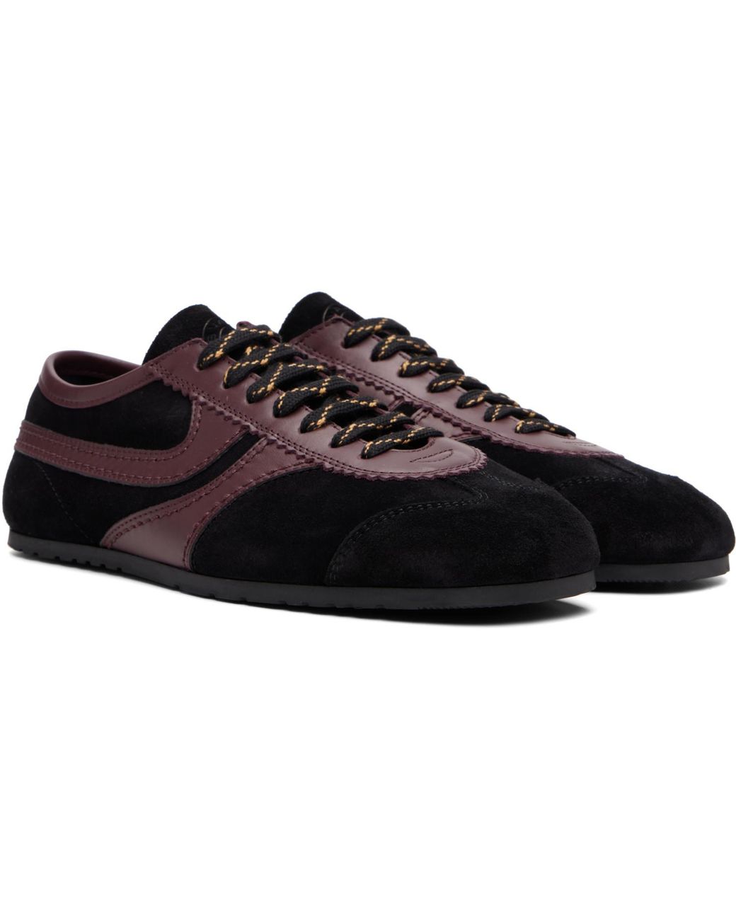 Dries Van Noten Black Suede Sneakers for men