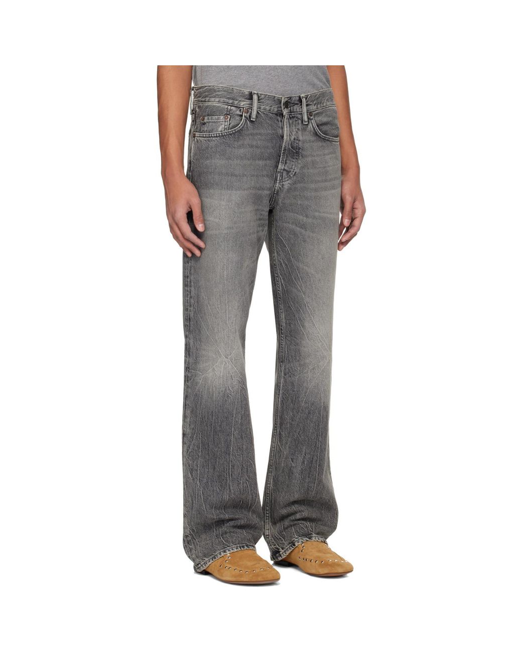 Acne Black 2010M Regular Fit Jeans for men