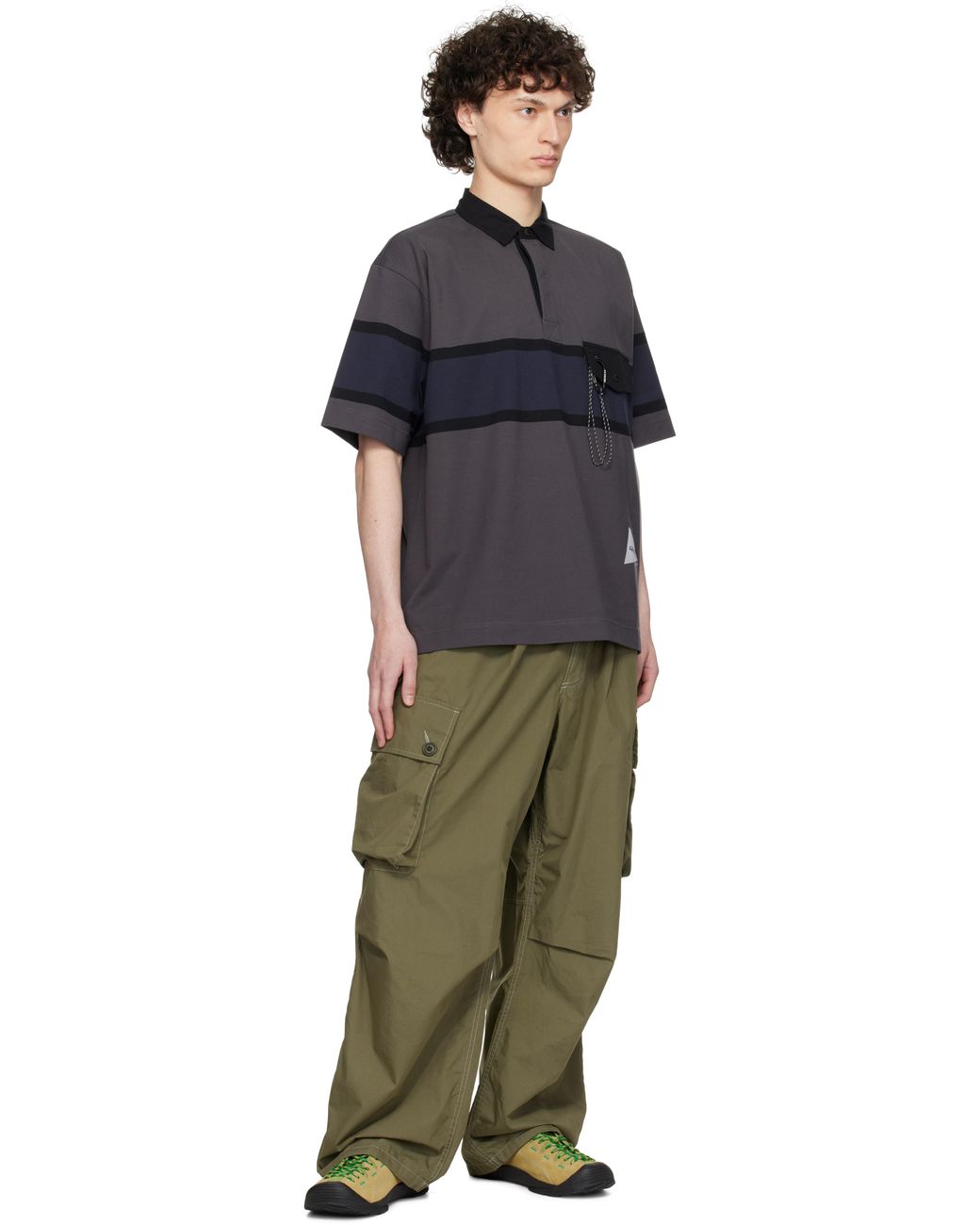 GRAMICCI ×and wander tech rugby shirt and wander Gramicci Edition