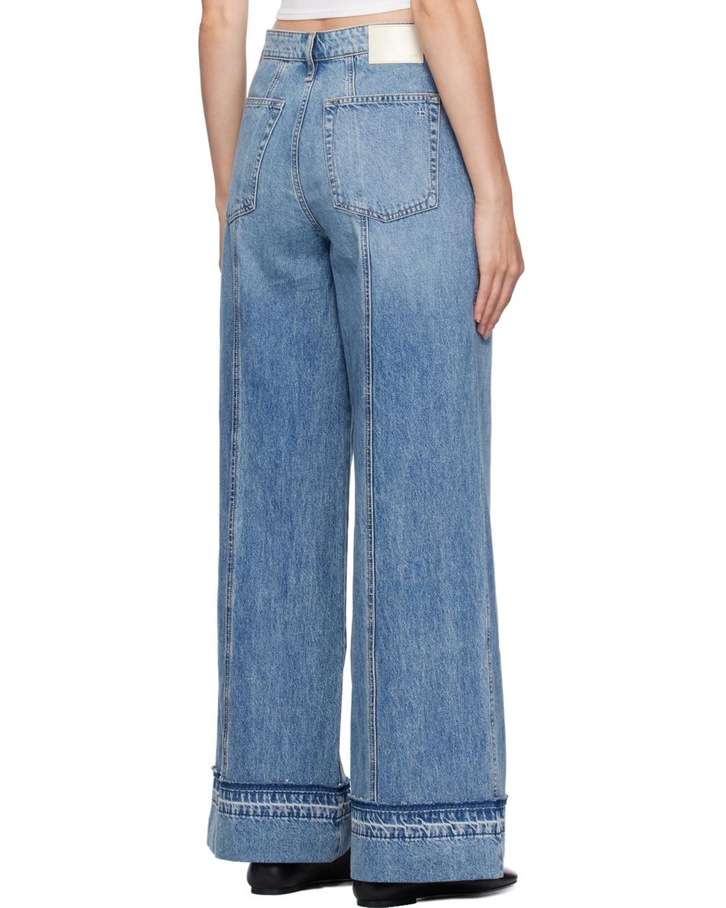 【関税込み】rag & bone ブルー Marina ワイドレッグジーンズ Rag & Bone ブルー Marina ワイドレッグジーンズ ブルー | Lyst