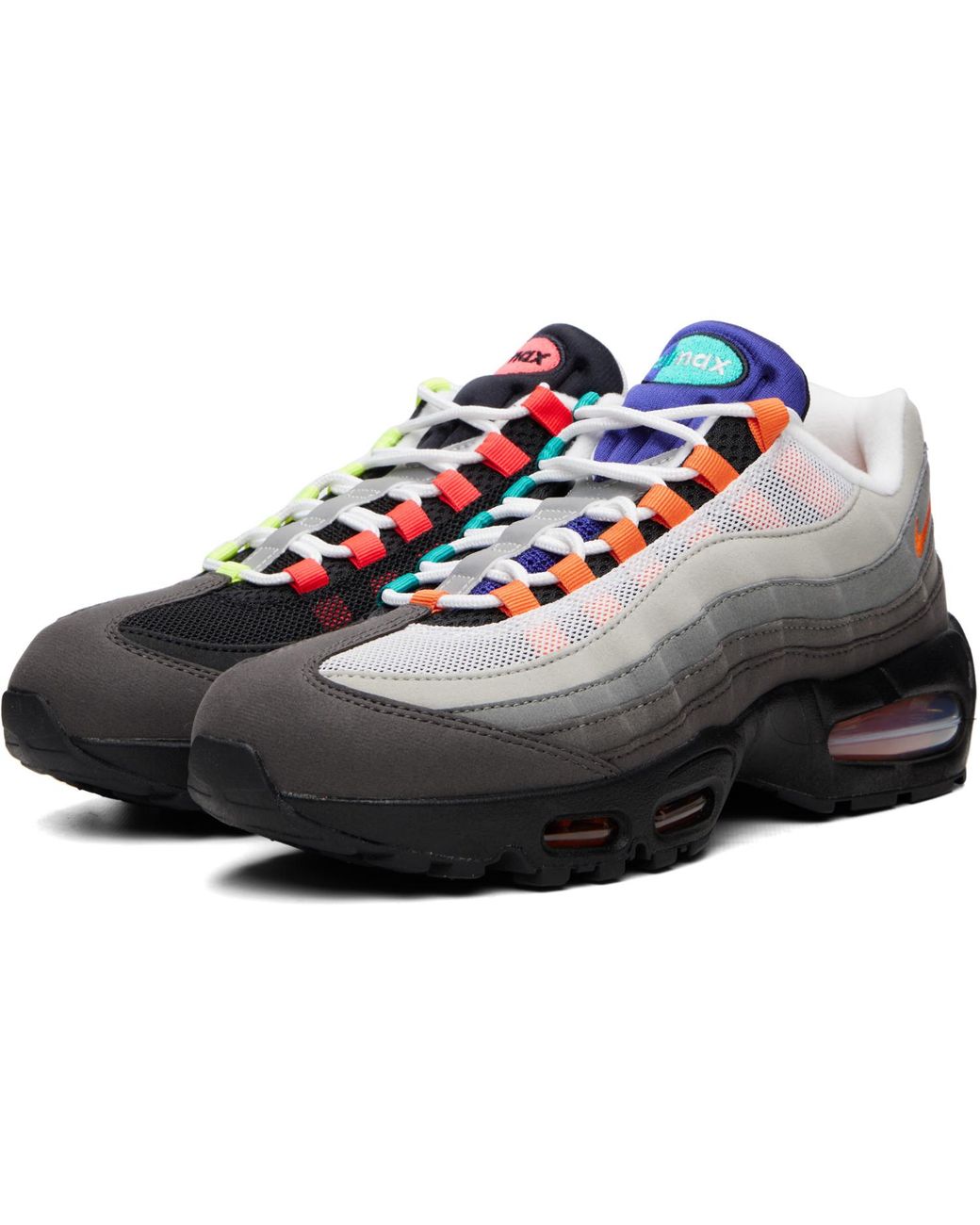 Nike Gray Air Max 95 Big Bubble Premium Sneakers for men