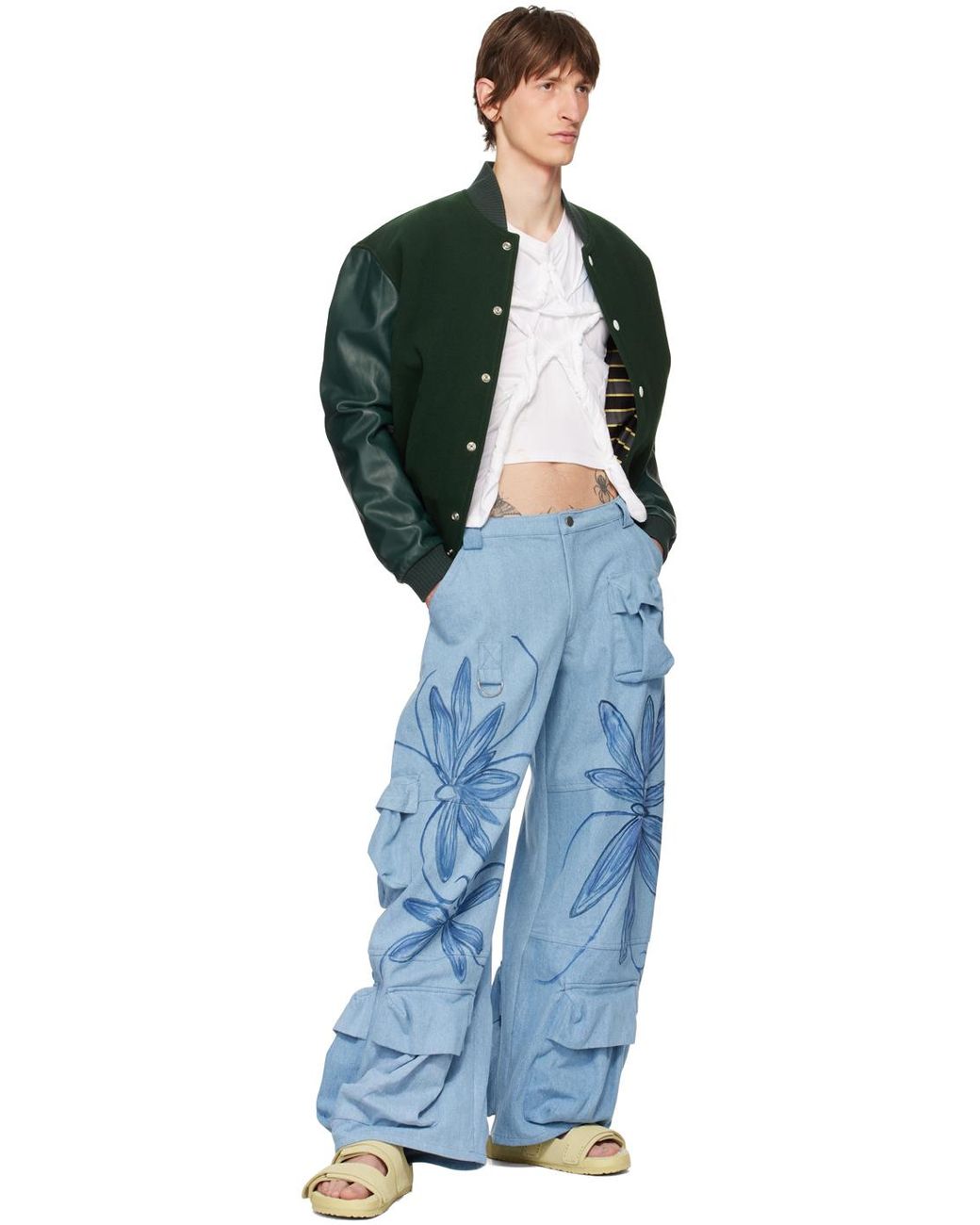 【関税込み】Collina Strada ブルー Garden デニム カーゴパンツ Collina Strada ブルー Garden ジーンズ ブルー | Lyst