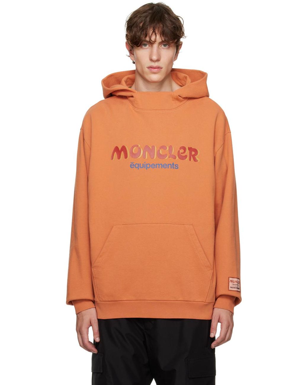 Moncler Genius Moncler X Salehe Bembury Orange Printed Hoodie for Men Lyst Australia