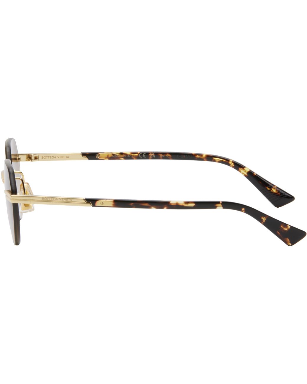 Bottega Veneta Black Glaze Rimless Sunglasses