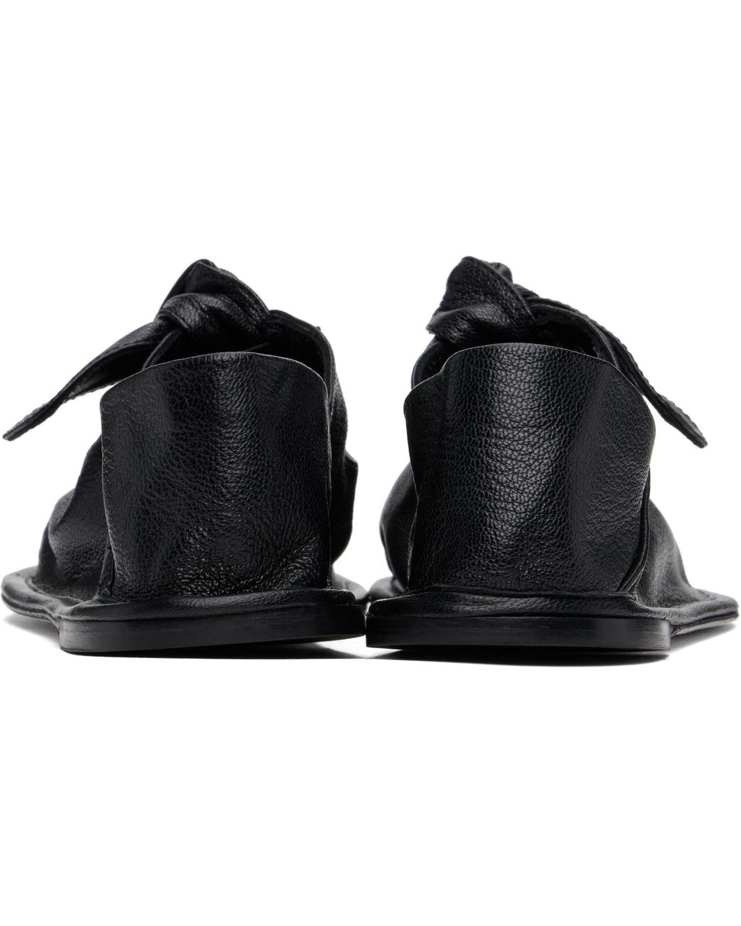 Hereu Black Llasada Supple Shiny Ballerina Flats