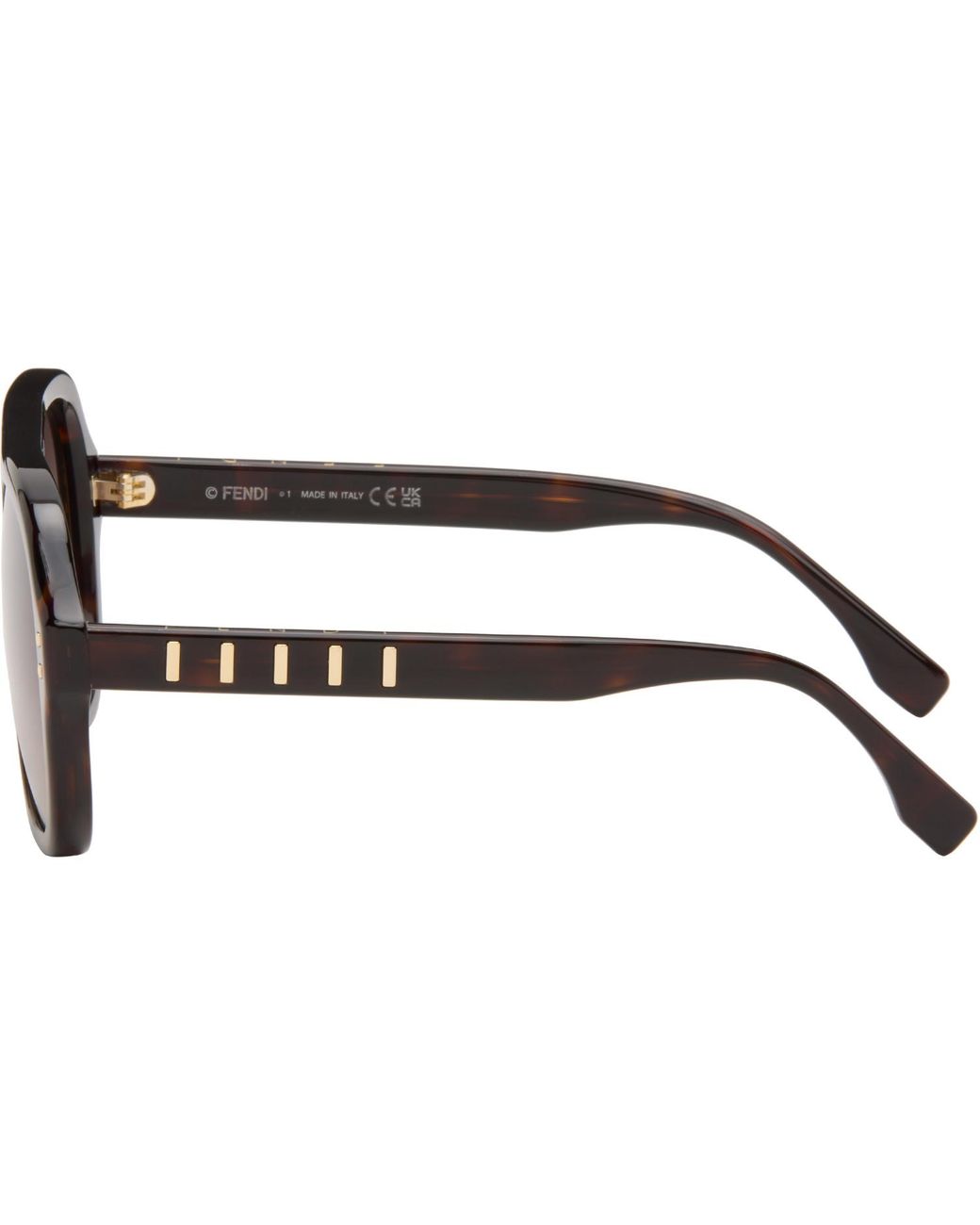 Fendi Brown Five Sisters' Sunglasses