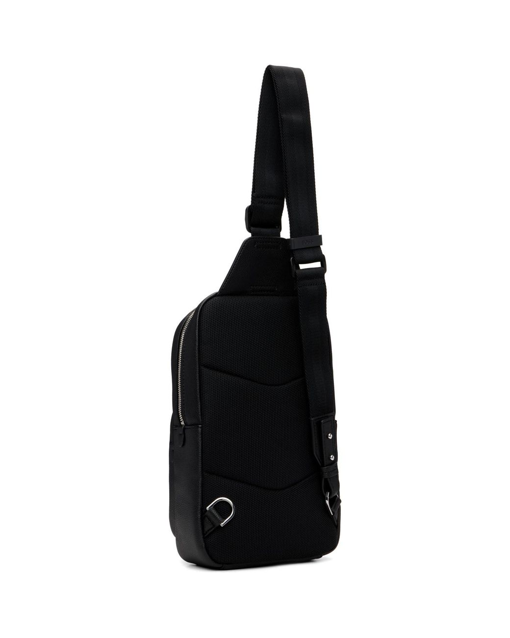 Boss Black Faux-Leather Messenger Bag for men