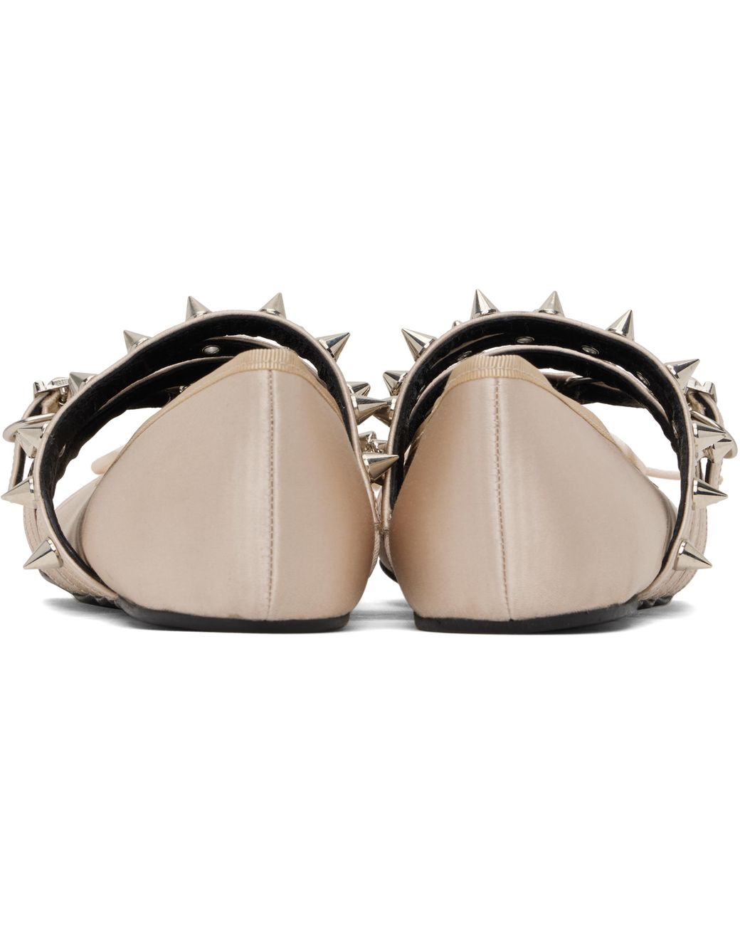 Abra Spike Ballerina Flats in Black | Lyst