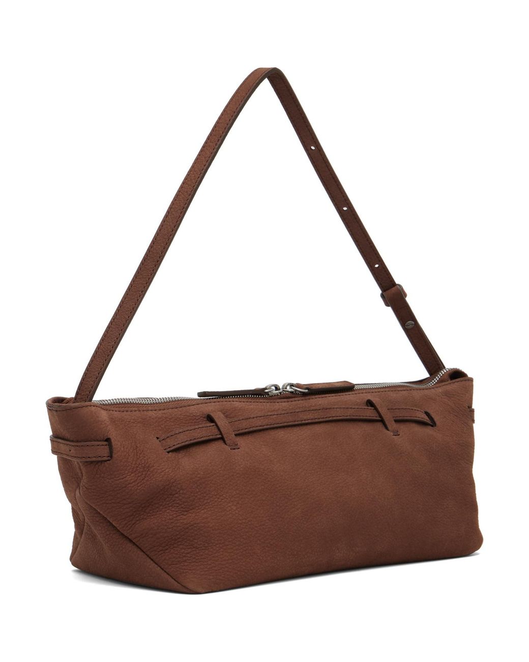 MARGE SHERWOOD Brown Leather 'Grandma' Used Sling Bag