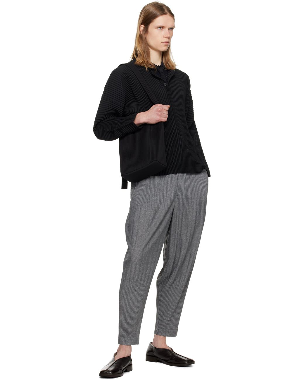 Homme Plissé Issey Miyake Zigzag Tie in Black for Men | Lyst Australia