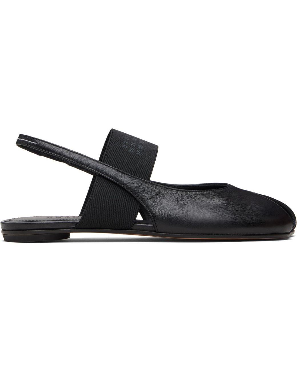 MM6 by Maison Margiela Black Anatomic Numeric Slingback Sandals