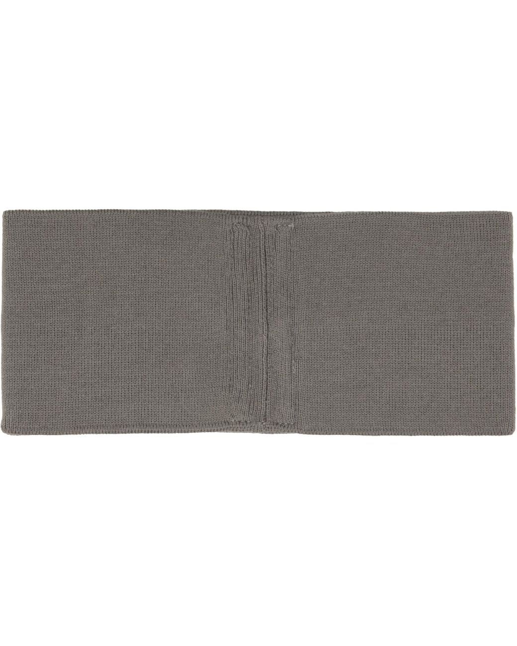 Rick Owens Gray Tower Cotton Knit Headband