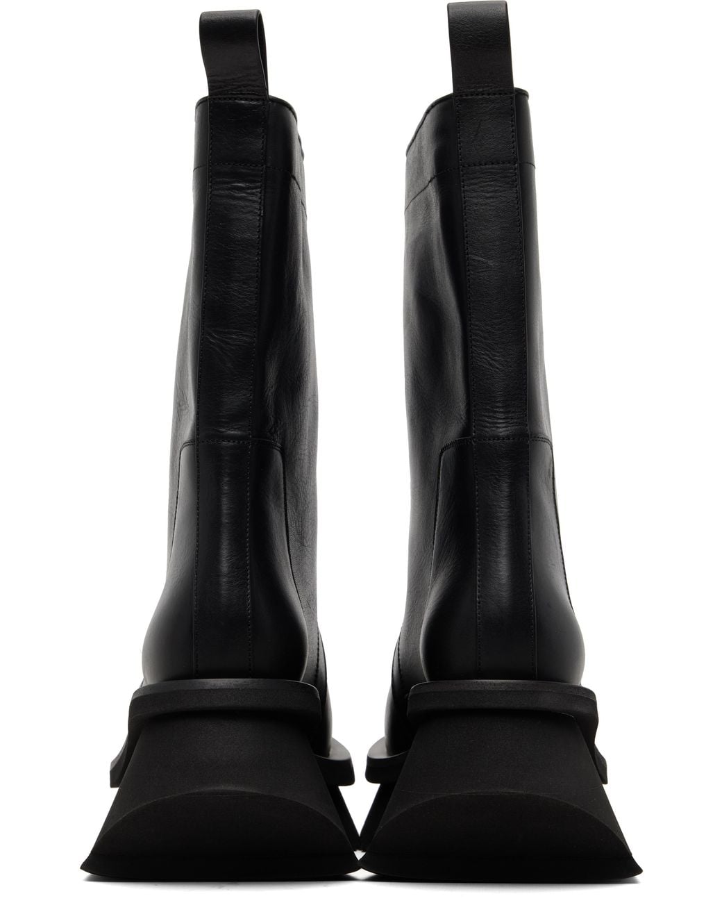 Rick Owens Black Low Factory Pull On Chelsea Boots for men