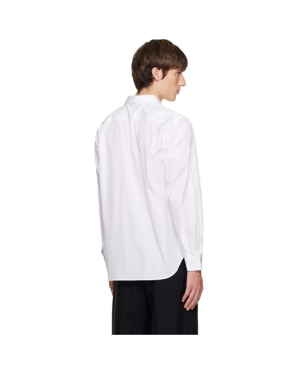 Comme des Garçons White Cotton Poplin Shirt for men