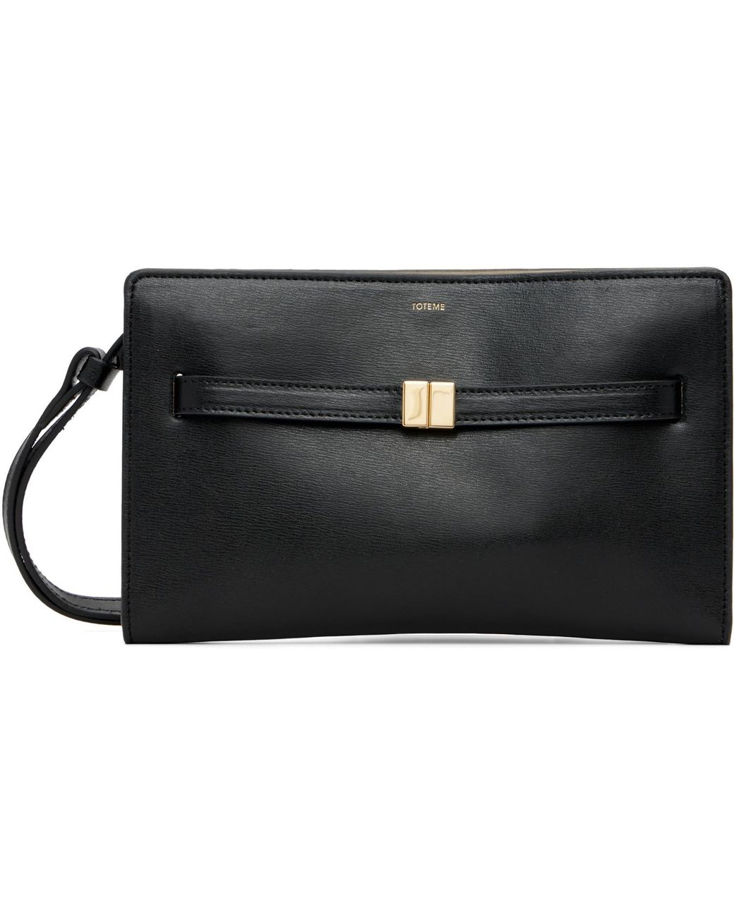 Totême Black Belted Leather Crossbody Bag