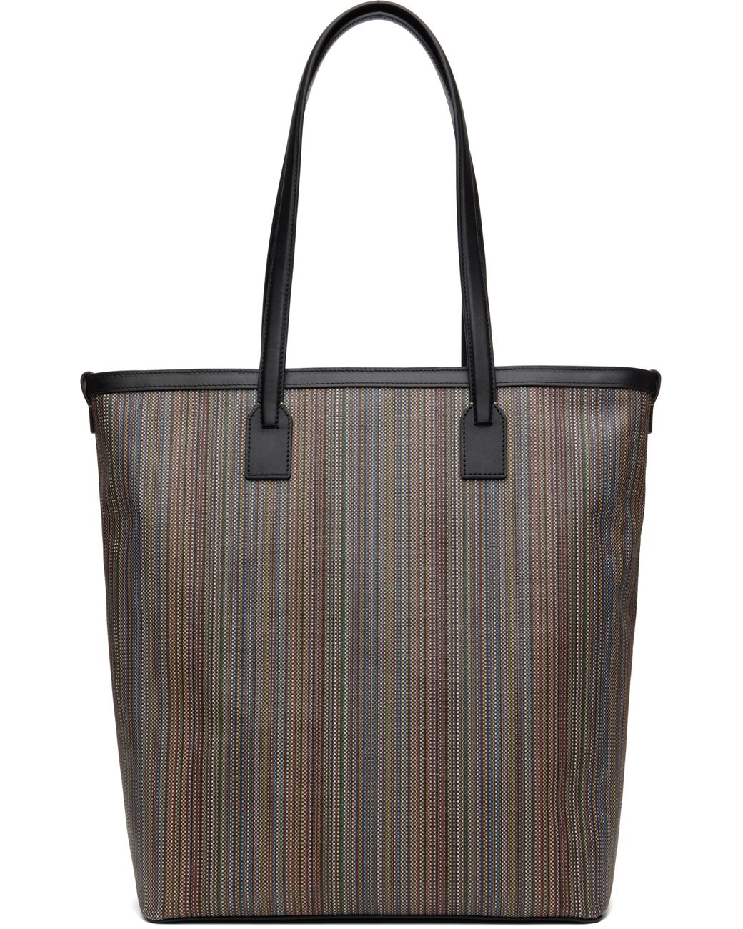 Paul Smith Signature Stripe Coated Canvas Tote in Black for Men | Lyst