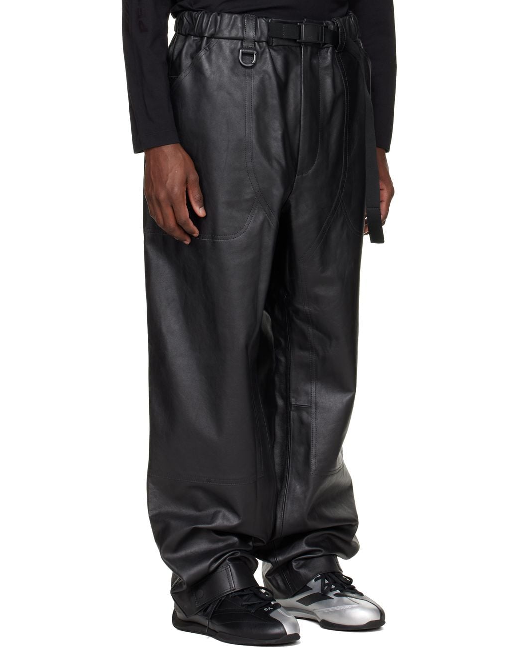 Y-3 Mercedes-Amg F1 Edition Racing Leather Pants in Black for Men | Lyst UK