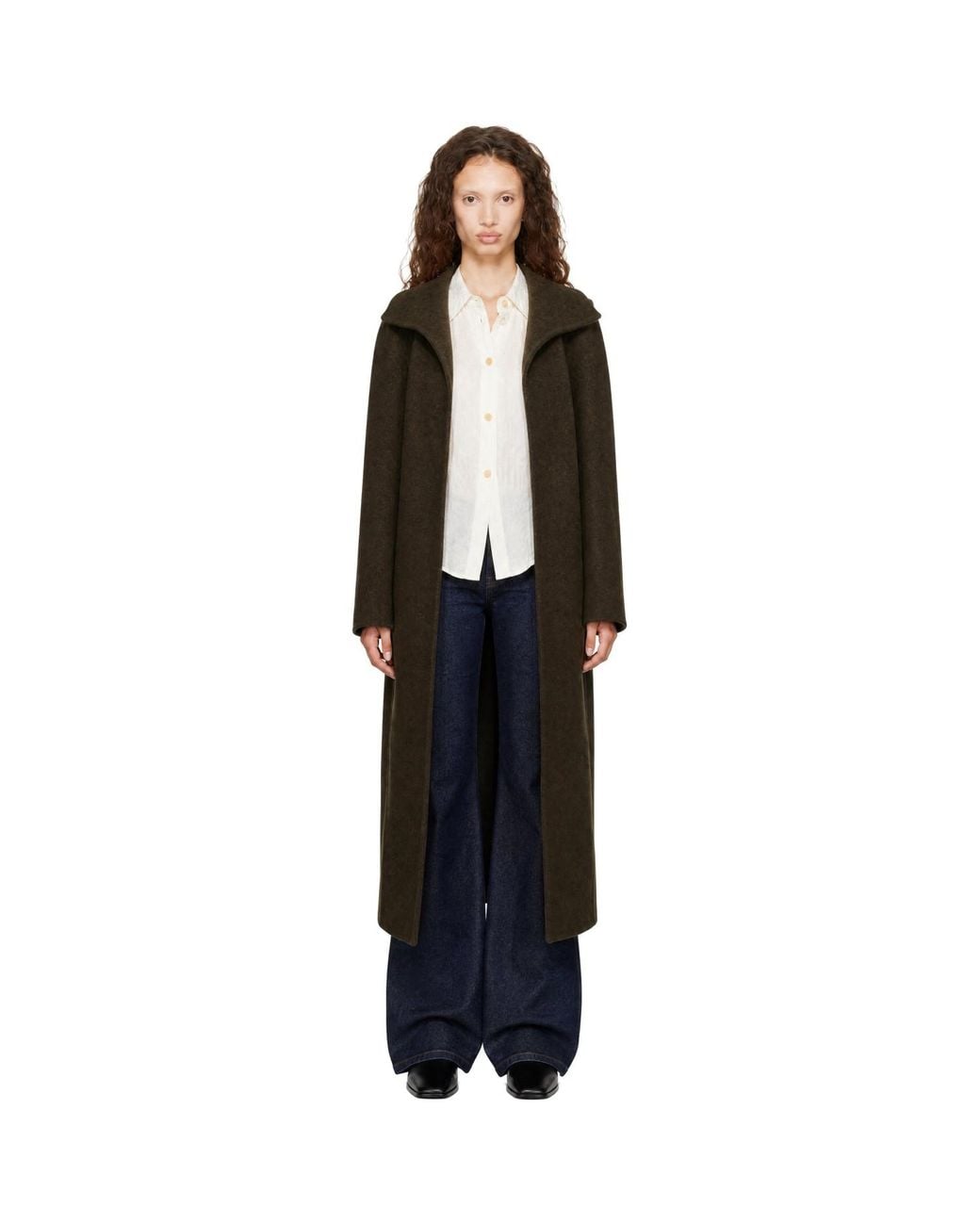 Khaite Black Khaki Romare Coat