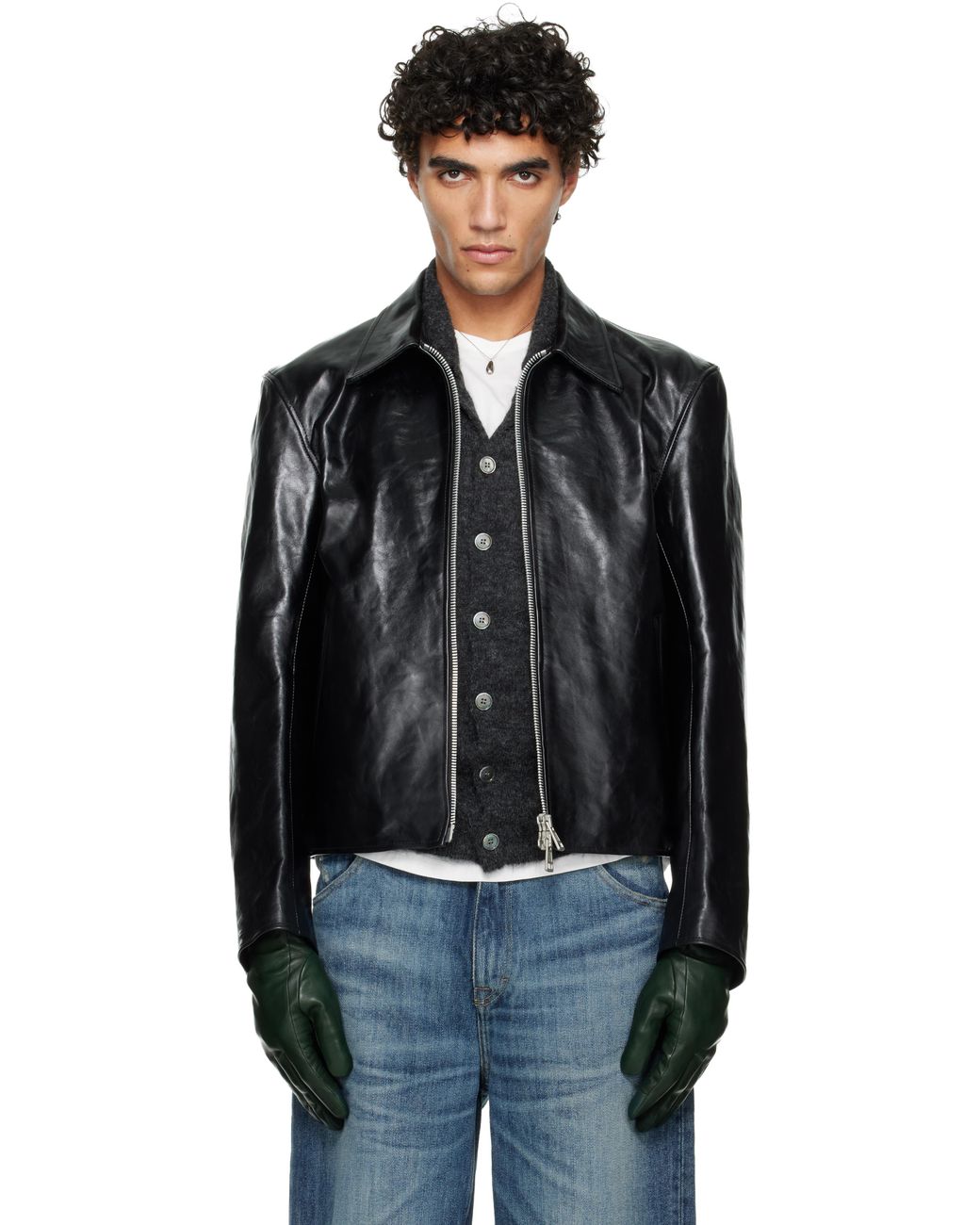 Our Legacy Mini Leather Jacket in Black for Men | Lyst UK