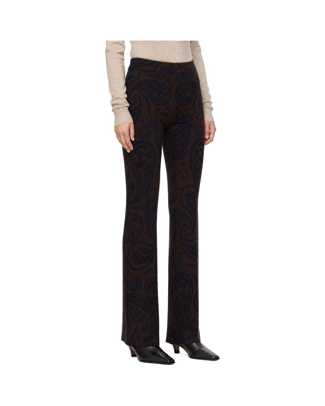 High Sport Blue Cosmic Paisley Kick Trousers
