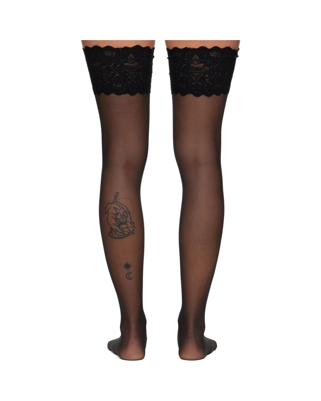 Wolford Brown Satin Touch 20 Stay-Up Stockings