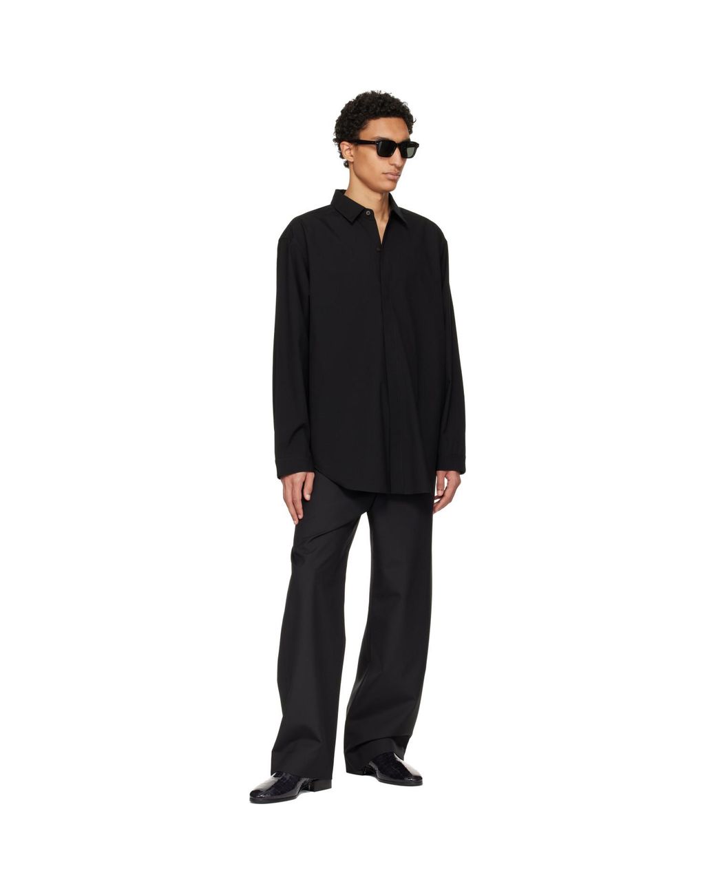 Fear Of God Black Cotton Wool Oxford Classic Shirt for men