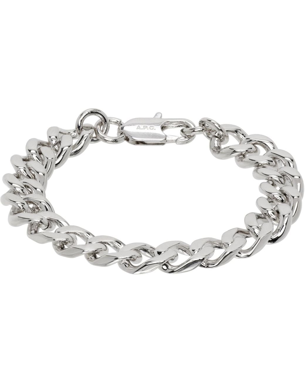 A.P.C. Minimal Maxi Bracelet in Black for Men | Lyst UK