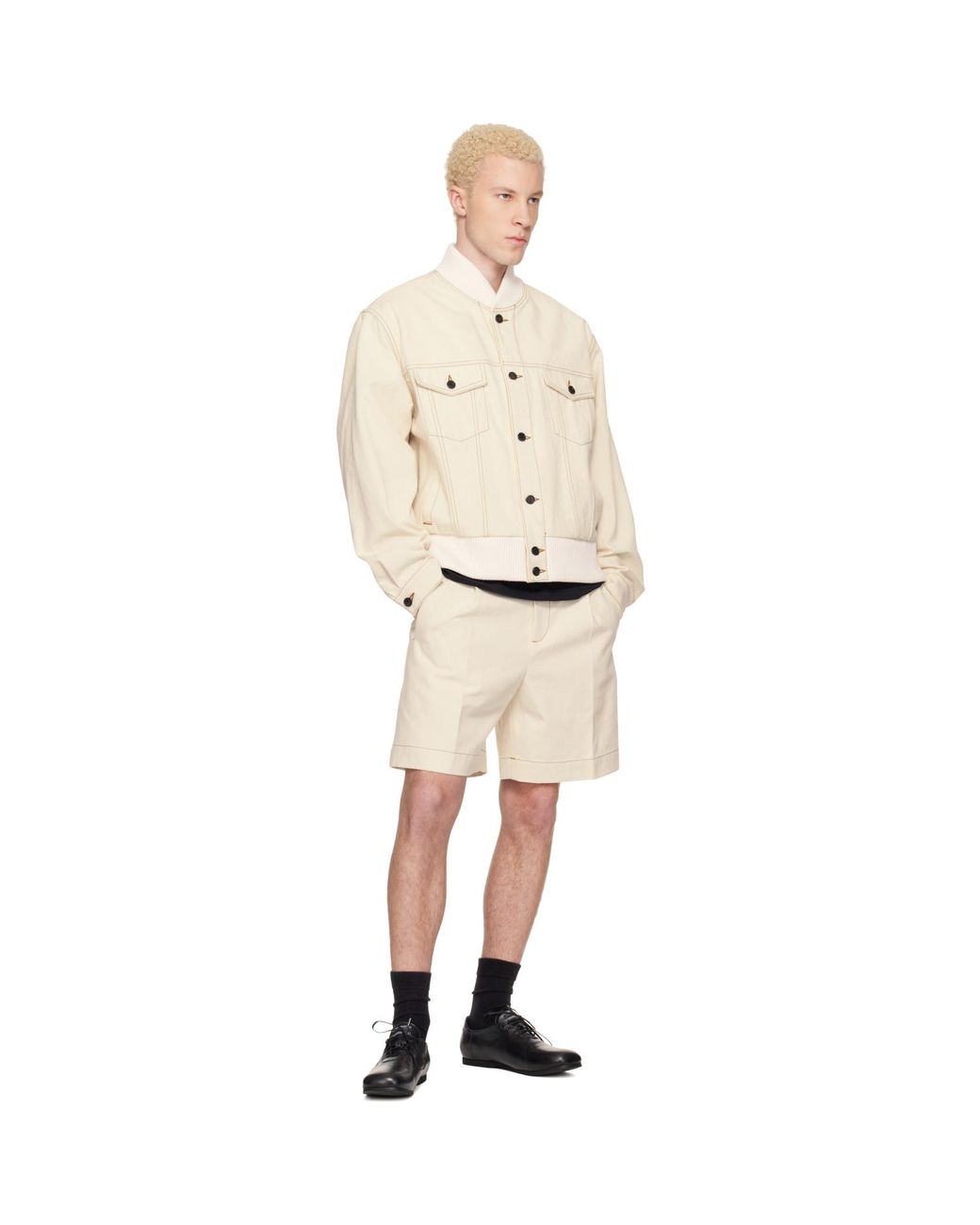 Lanvin Natural Off- Teddy Jacket for men