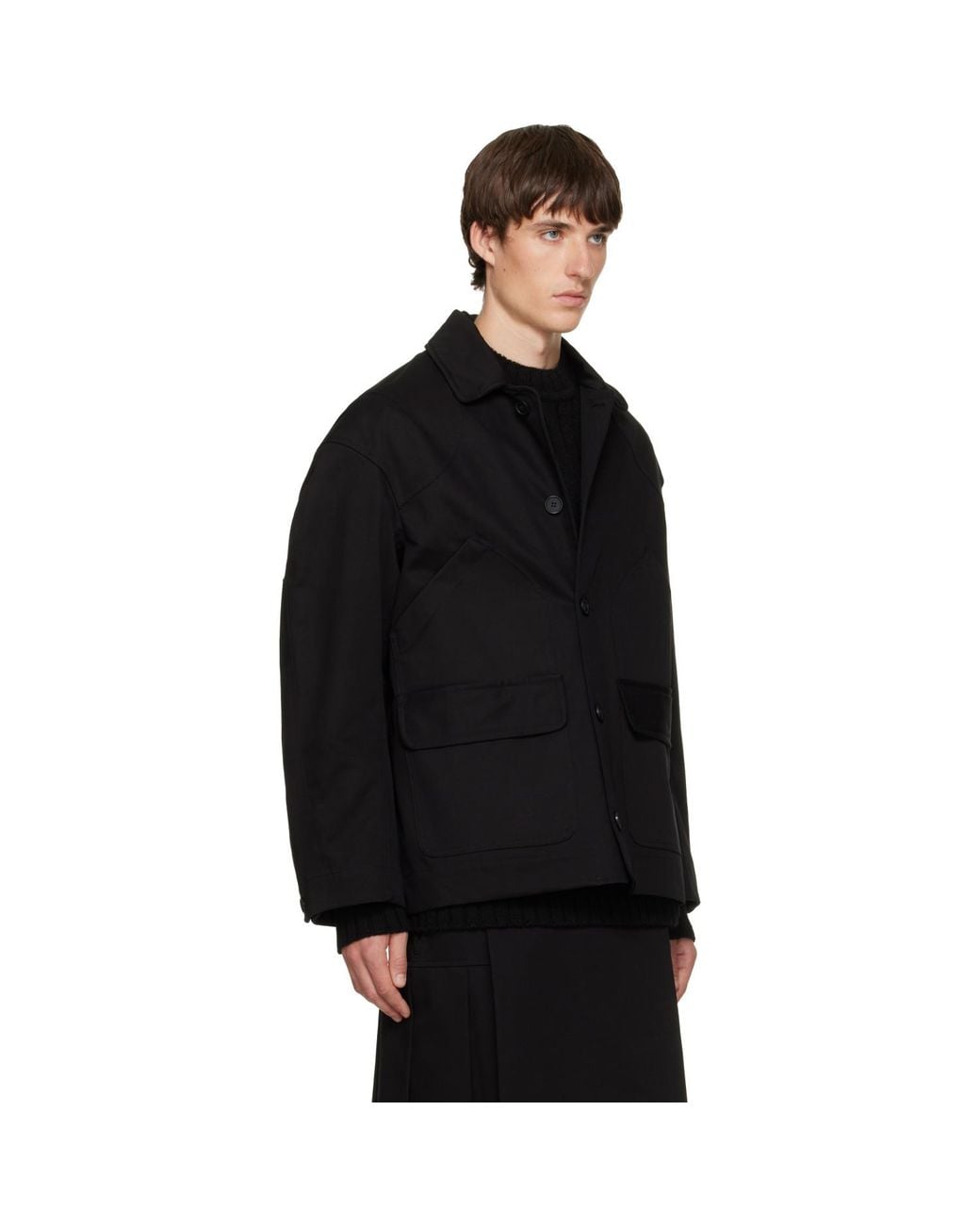 Simone Rocha Black Workwear Field Jacket for men