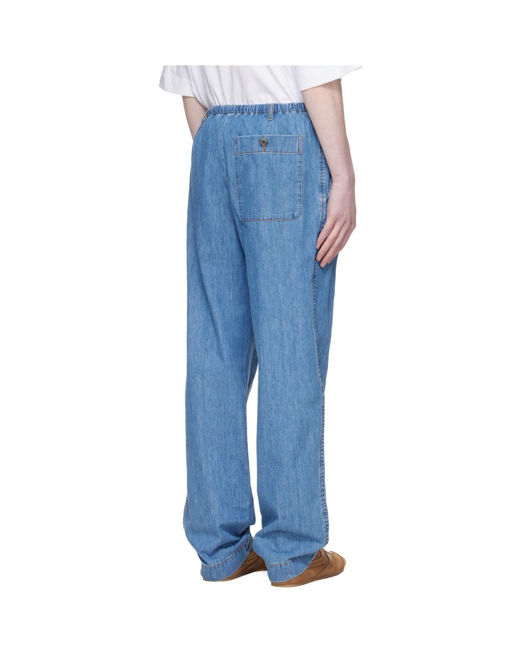 Dries Van Noten Blue Drawstring Jeans for men