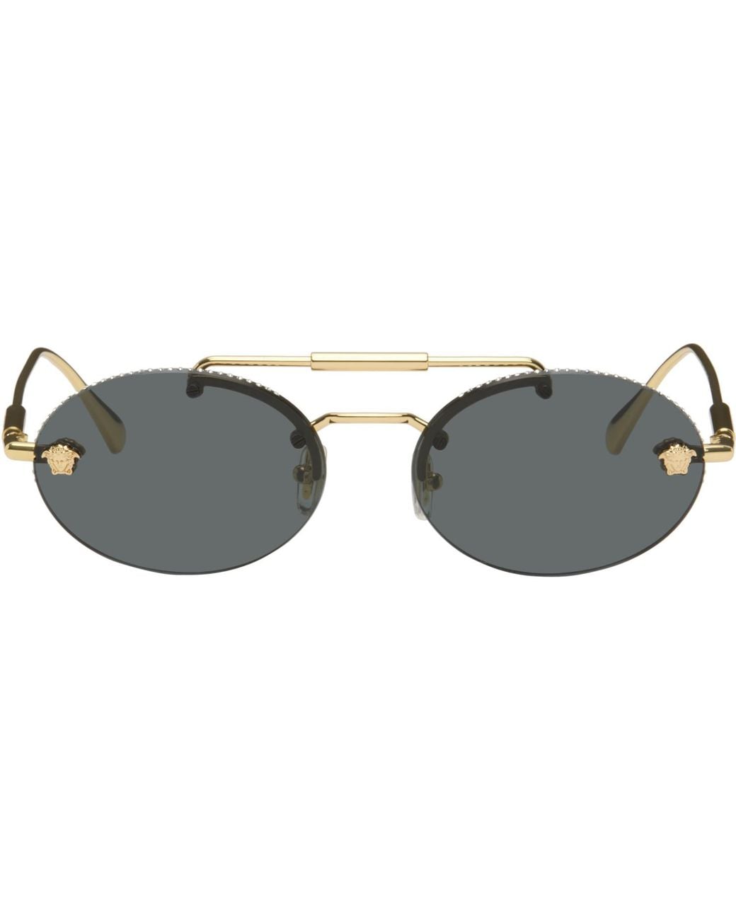 Versace Gray Medusa Sunglasses for men