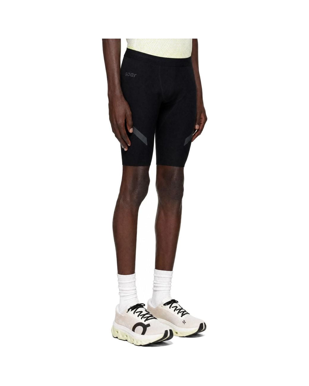 Soar Running Black Half Tights Running Shorts for men