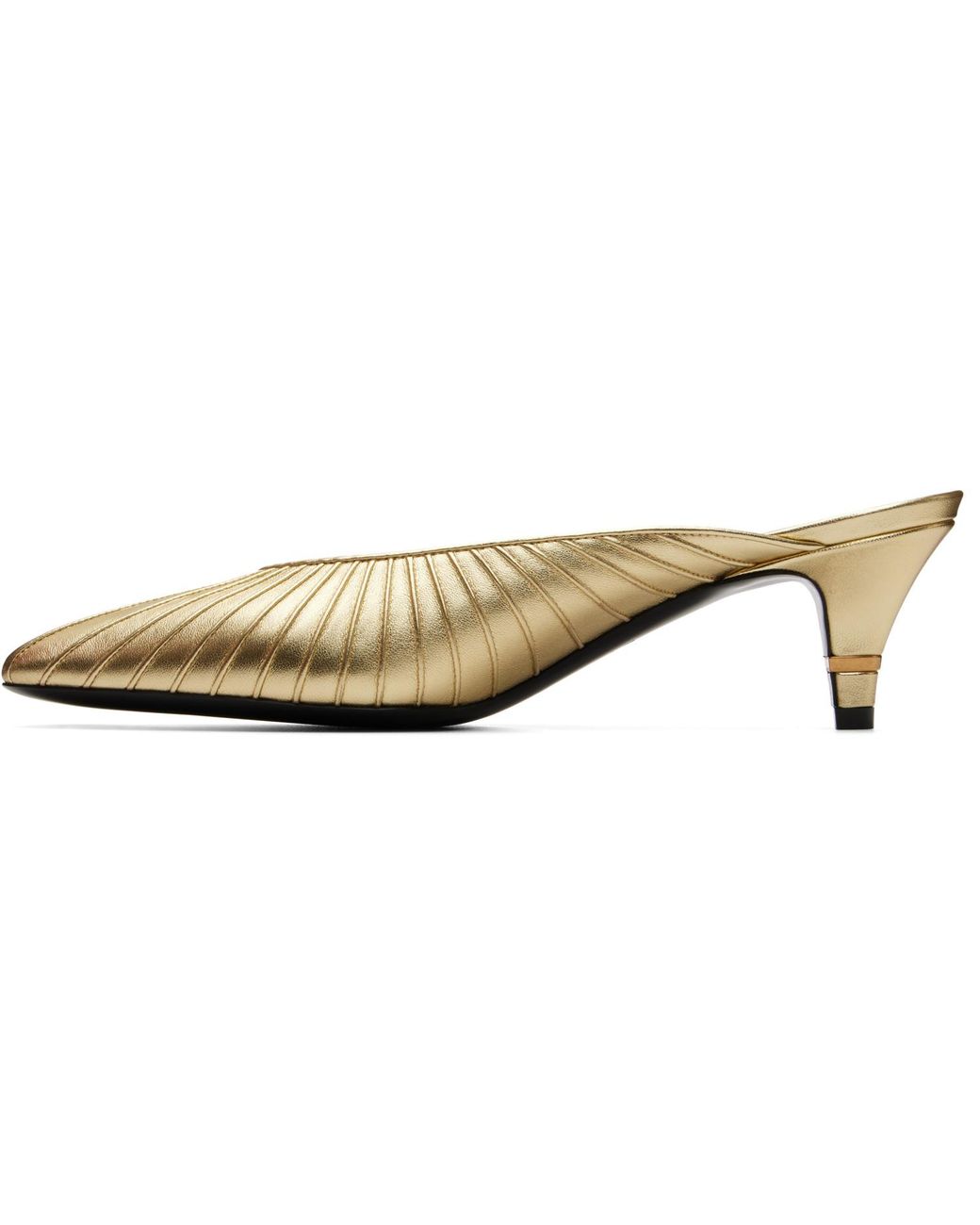 Versace Gianni Metallic Nappa Mule Heels