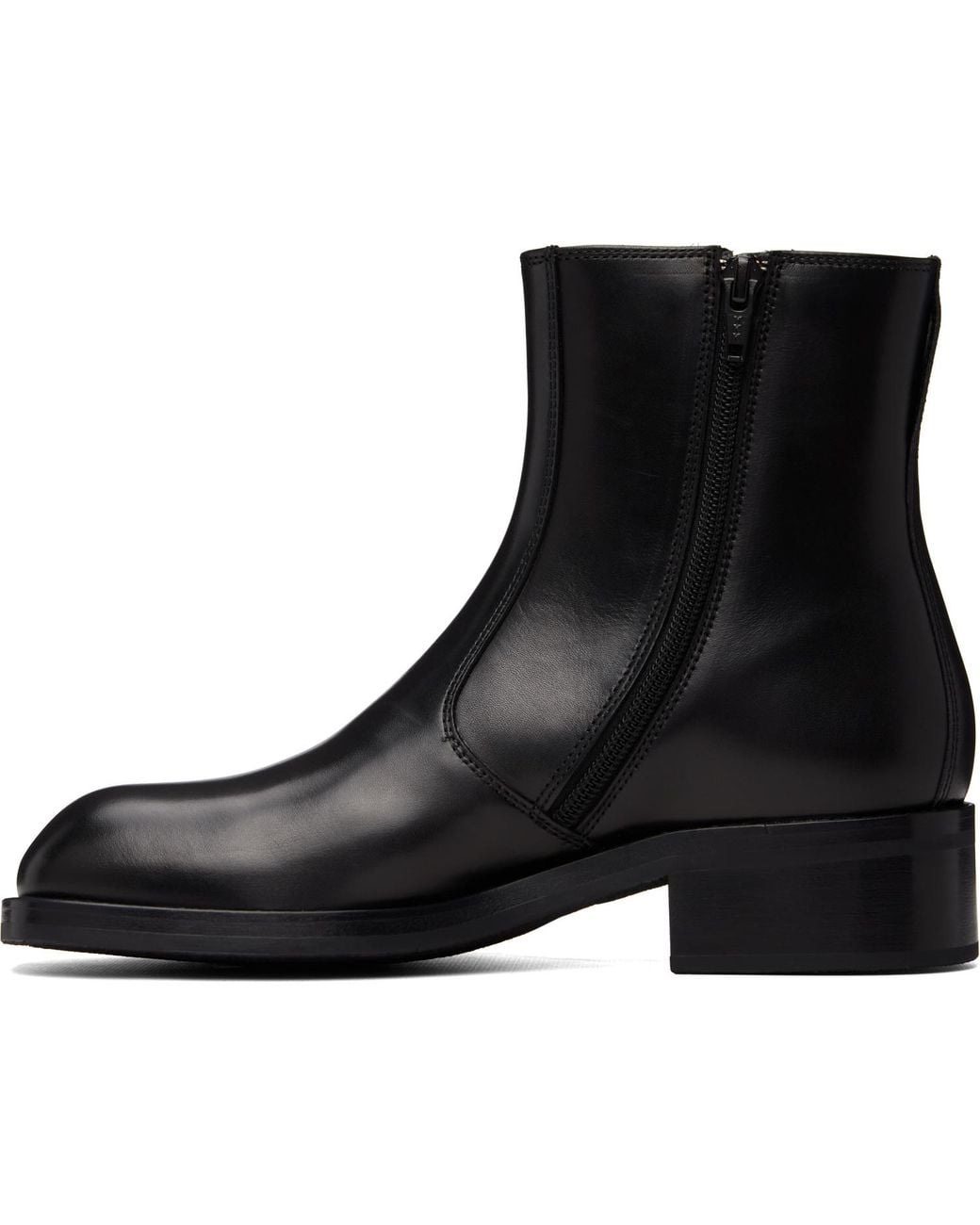 Lemaire Black Zipped Ankle Boots