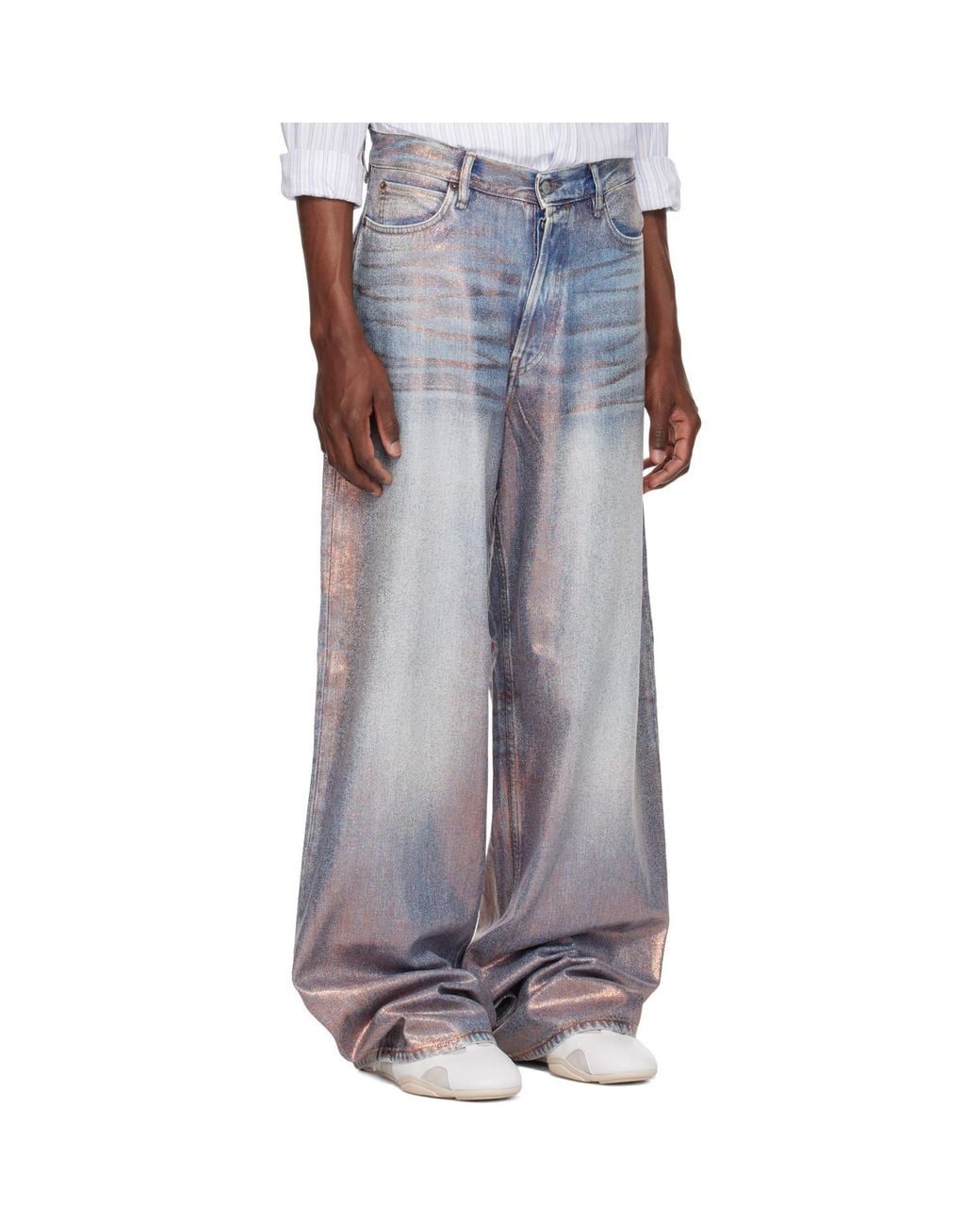 Acne Black Loose Glitter 1981 Jeans for men