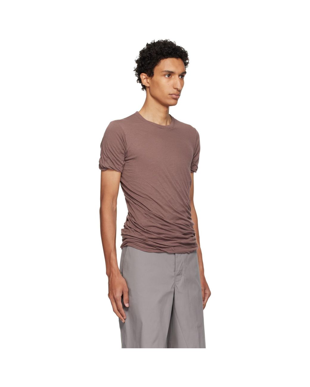 Rick Owens Purple Tower Double S/S T-Shirt for men