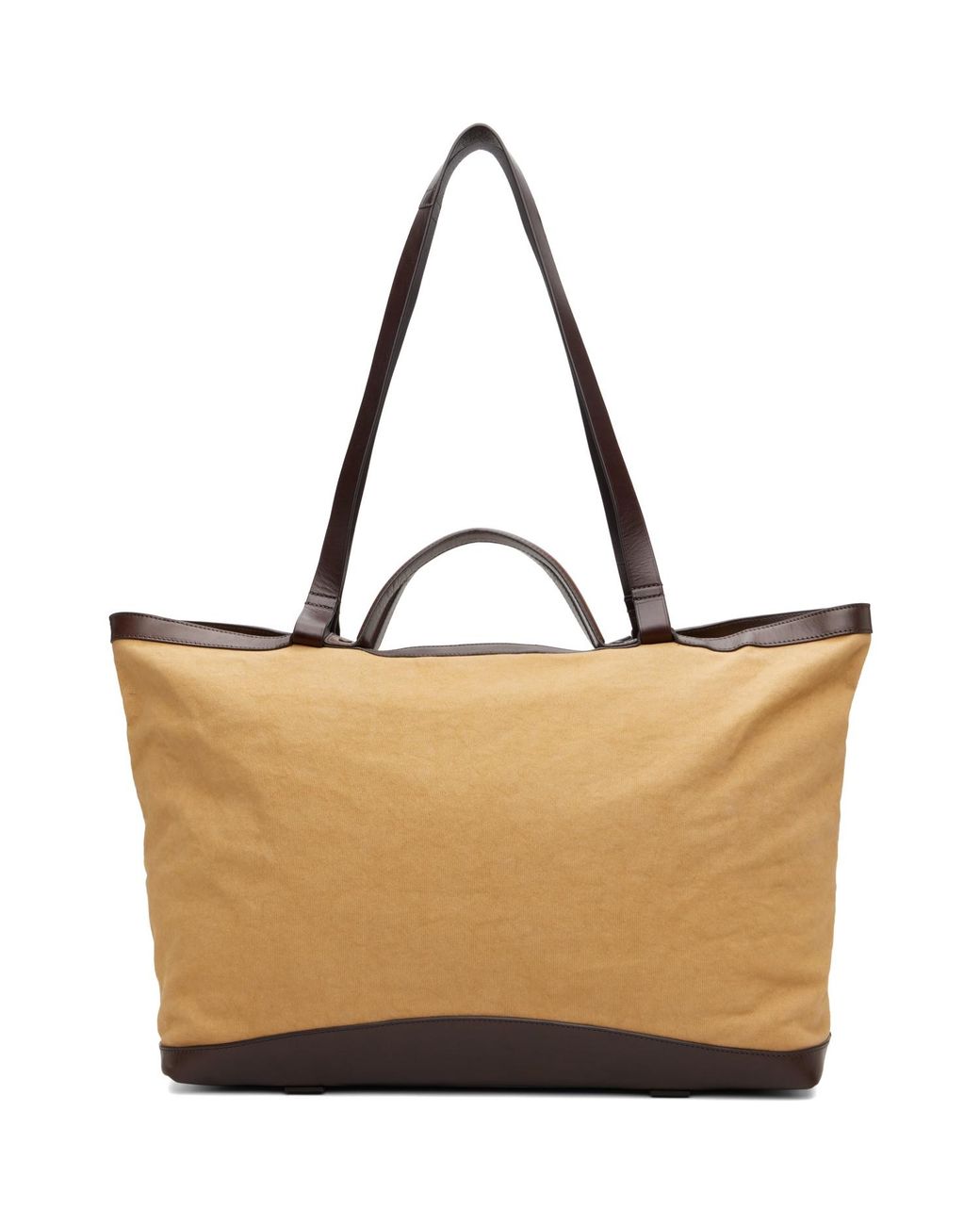 Dries Van Noten Brown Khaki & Canvas Tote for men