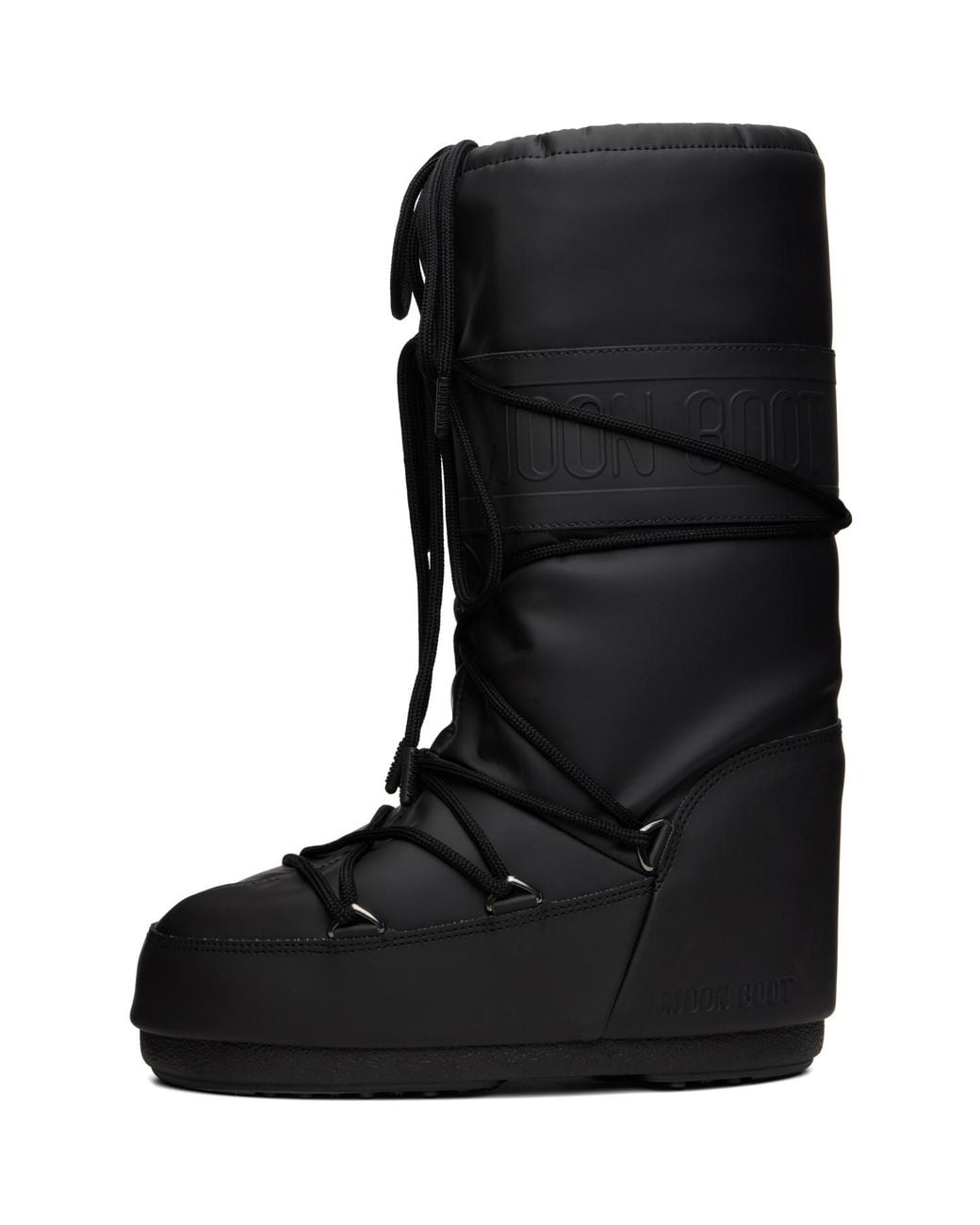 Moon Boot Black Icon Rubber Boots for men