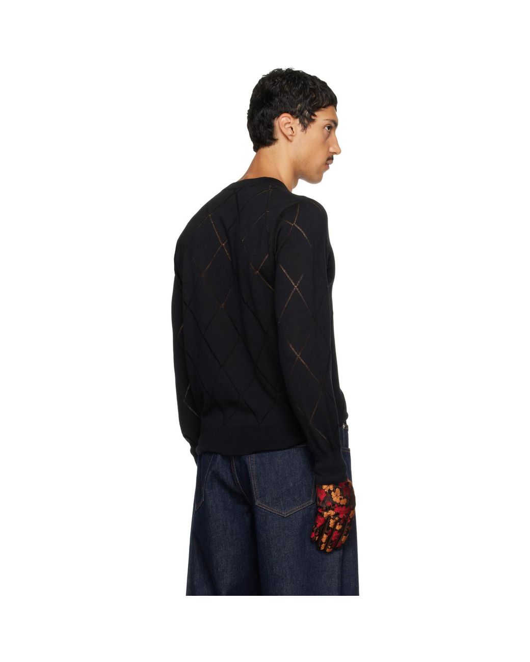 Dries Van Noten Black Wool Sweater for men
