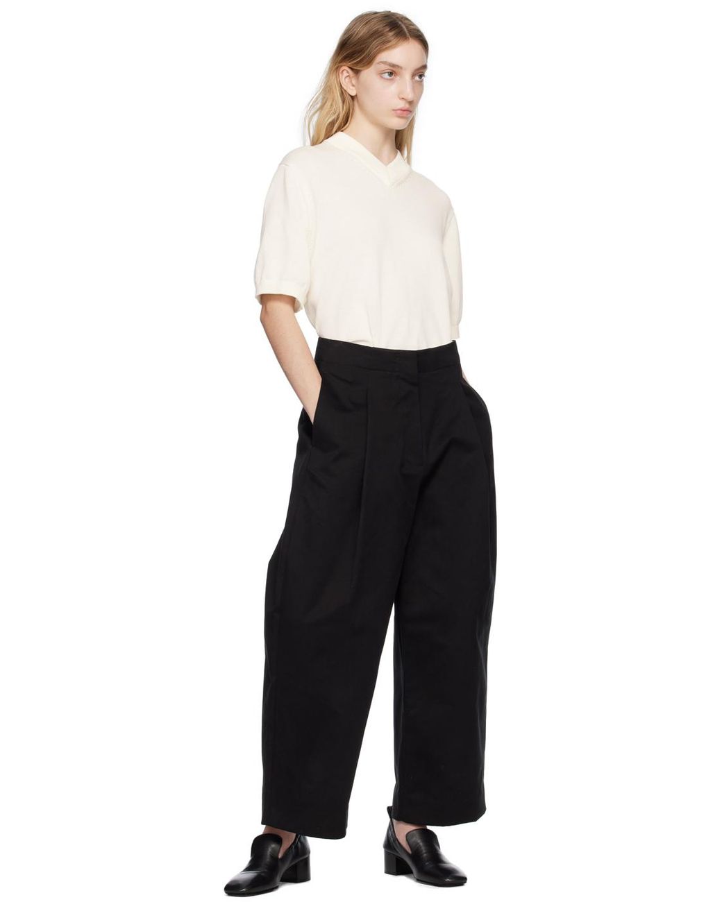 Studio Nicholson Dordoni Volume Trousers in Black | Lyst Canada