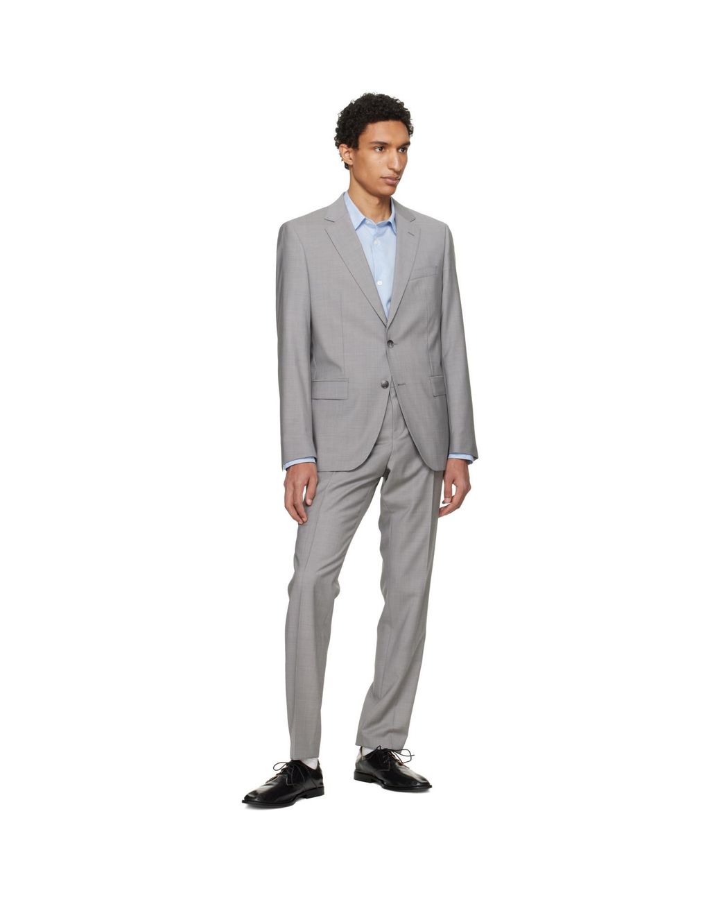 Boss Black Slim-Fit Virgin Wool Suit for men