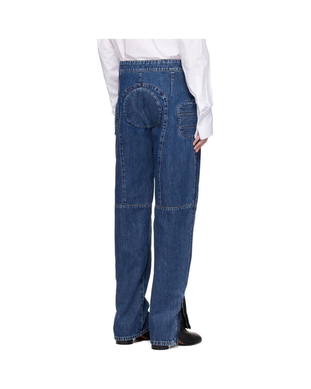 Jean Paul Gaultier Blue Patchwork Jeans for men