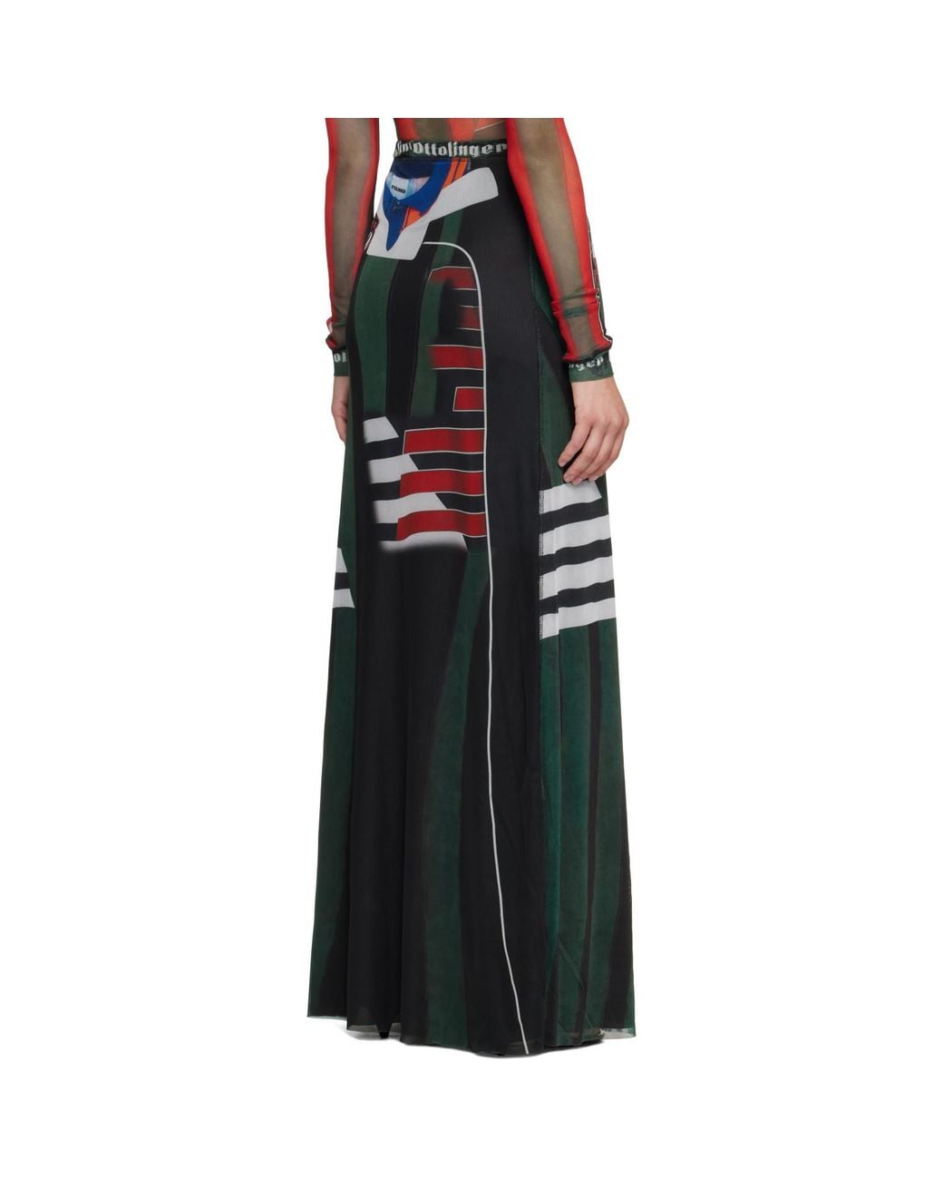 OTTOLINGER Black Mesh Maxi Skirt