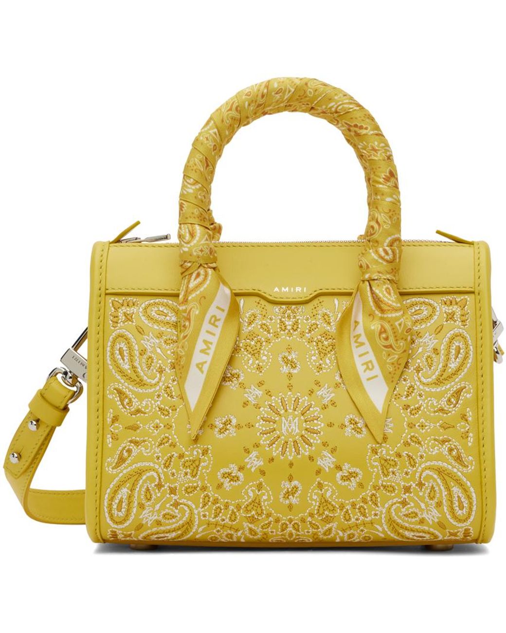 Amiri Bandana Micro Triangle Bag in Yellow | Lyst