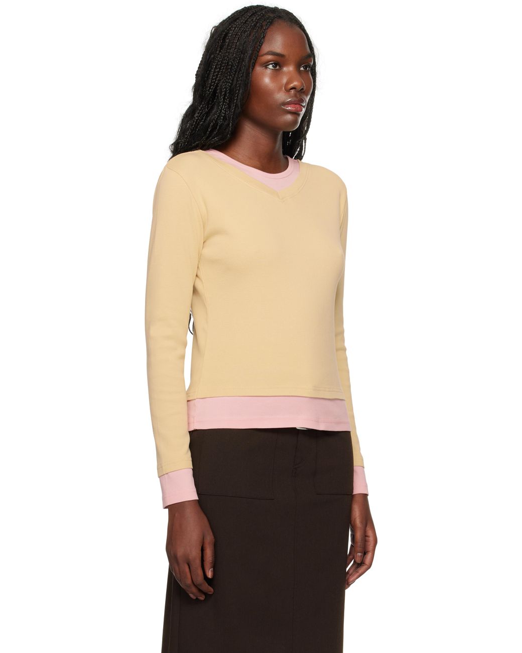 トップス Gimaguas Sam T-shirt Beige Pink Sam T-Shirt Beige Pink - Top - Gimaguas