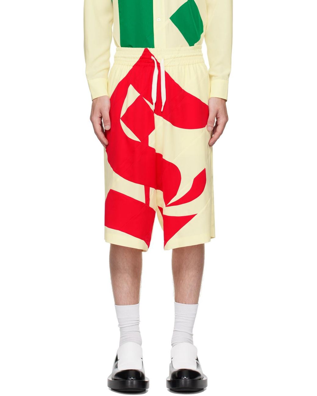 STEFAN COOKE Gothic Font Shorts in Red for Men | Lyst UK