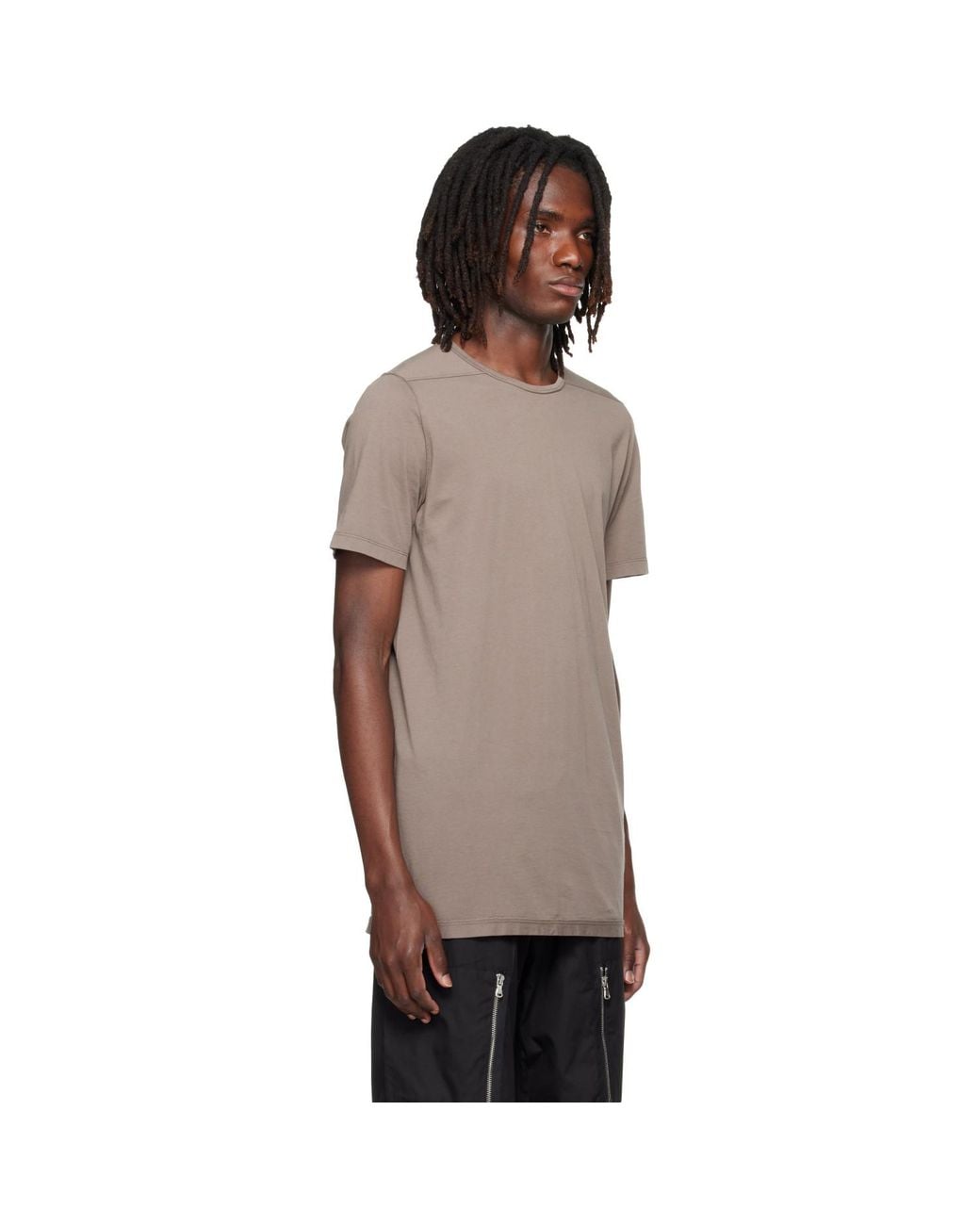 Rick Owens Brown Tower Level T-Shirt for men