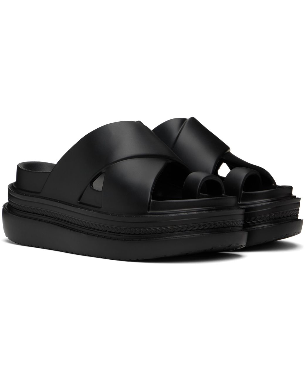 sacai Black Foam Multiple Sole Sandals Sacai
