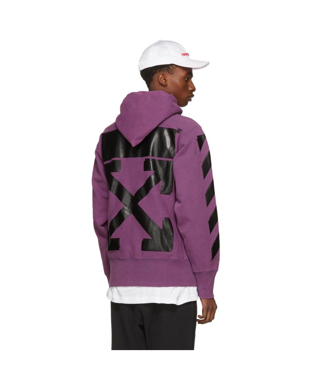 Off-White c/o Virgil Abloh Purple Champion Reverse Weave Edition Hoodie for  Men | Lyst